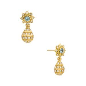 Konstantino Melissa 18K Diamond & Aquamarine Drop Earrings